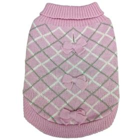 Fashion Pet Pretty in Plaid Dog Sweater Pink