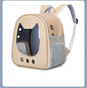 Cat backpack Light color transparent pet bag large space comfortable breathable cat backpack; Cat Backpack Carrier