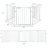 115 Inch Length 5 Panel Adjustable Wide Fireplace Fence