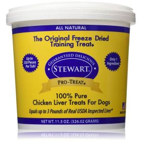 Stewart Pro (Option: Treat 100% Freeze Dried Chicken Liver for Dogs  11.5 oz)