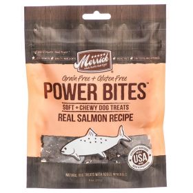 Merrick Power Bites Soft & Chewy Dog Treats (Option: Real Salmon Recipe  6 oz)