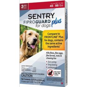 Sentry Fiproguard Plus IGR for Dogs & Puppies (Option: Large  3 Applications  (Dogs 4588 lbs))