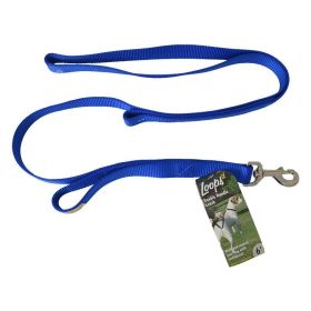 Loops 2 Double Nylon Handle Leash (Option: Blue  6" Long x 1" Wide)