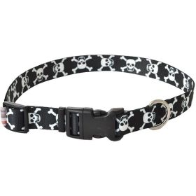 Pet Attire Styles Skulls Adjustable Dog Collar (Option: 18"26" Long x 1" Wide)