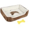 Pet Dog Bed Soft Warm Fleece Puppy Cat Bed Dog Cozy Nest Sofa Bed Cushion Mat S Size