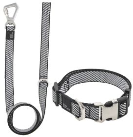 Pet Life 'Escapade' Outdoor Series 2-in-1 Convertible Dog Leash and Collar (Color: grey, size: large)