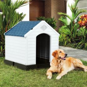 Dog House Made of Plastic with Ventilation System and Fastening Device (size: S)